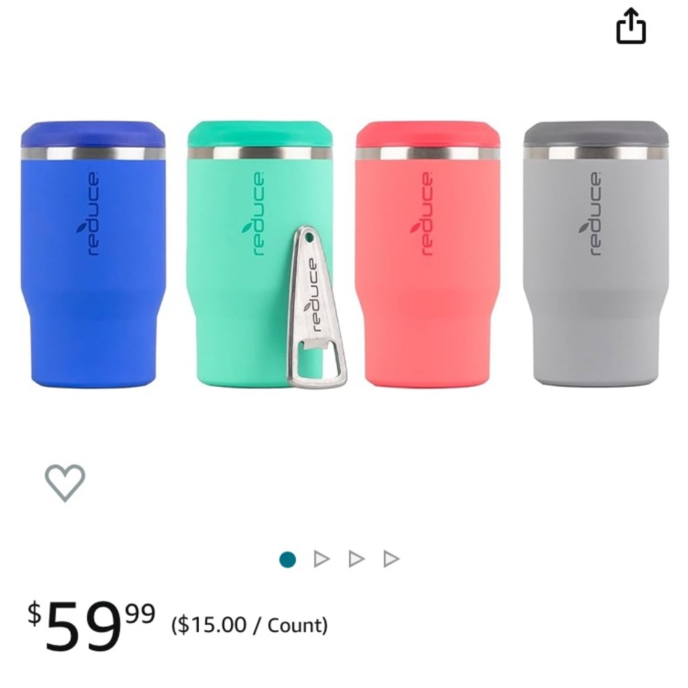 NEW REDUCE 4-in-1 Stainless Steel Bottle and Can Insulator
